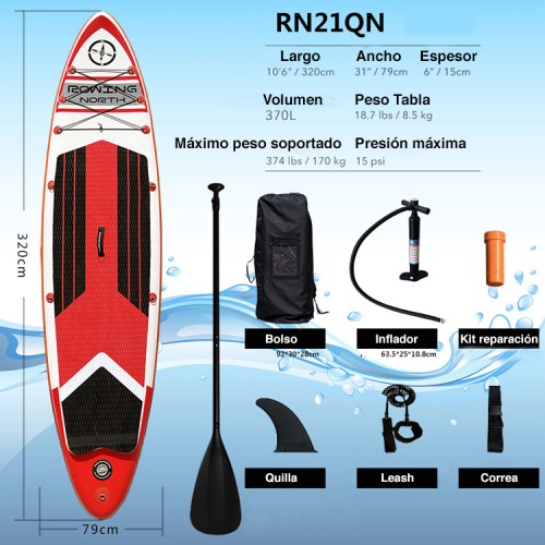 Tabla Stand Up Paddle Sup Travesías y Surf 10.6" 