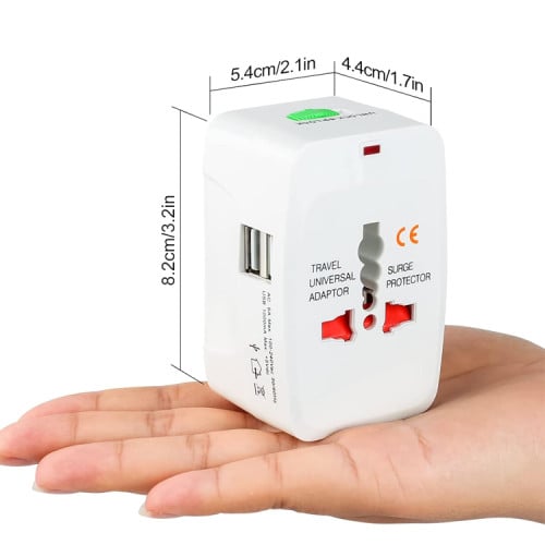Adaptador enchufe viajes con 2 USB US Europa UK Adaptador enchufe viajes con 2 USB US Europa UK