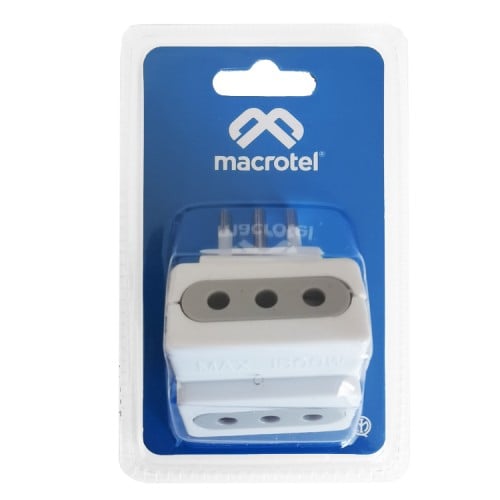 Enchufe triple corriente 3 tomas 1500W ME-1103