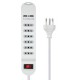 Alargador corriente Zapatilla 6 tomas 2 USB 2.1A