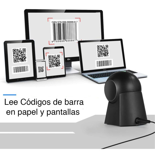 Lector código barras omnidireccional de mesa 1D 2D