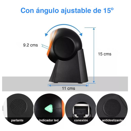 Lector código barras omnidireccional de mesa 1D 2D