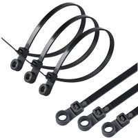Amarra plástica con orificio tornillos cables x 100 u