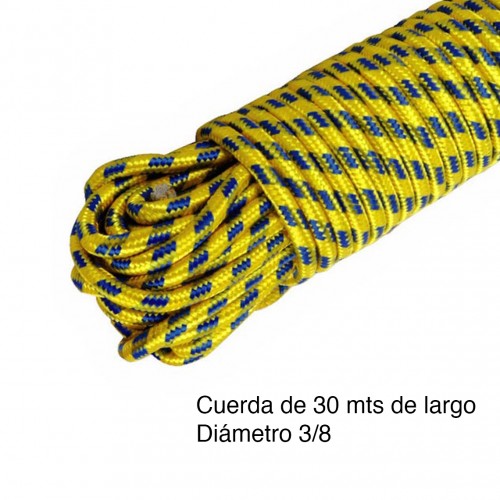Cuerda Soga Multipropósito 30 metros 3/8 diámetro