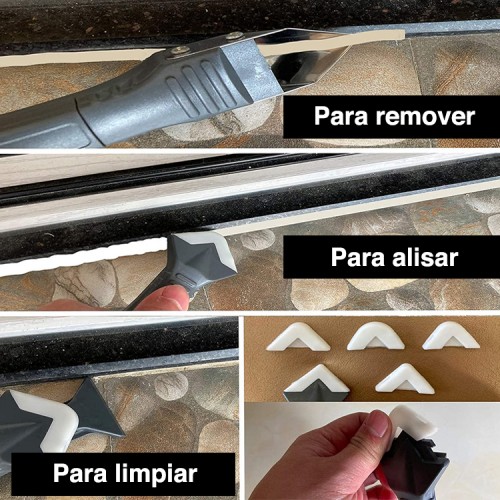 Removedor Eliminador sellador silicona acabado liso