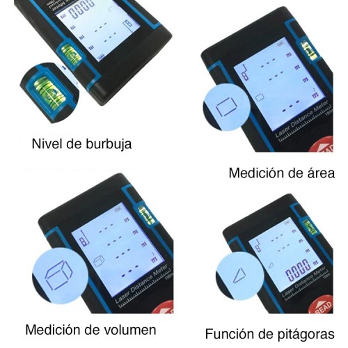 Medidor Distancia Láser 100m telemetro Distanciómetro