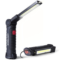Linterna de trabajo led plegable recargable con imán