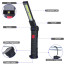 Linterna de trabajo led plegable recargable con imán