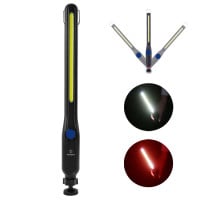 Linterna de trabajo magnética giratoria Luz blanca y roja 