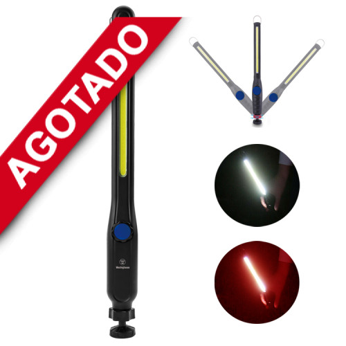 Linterna de trabajo magnética giratoria Luz blanca y roja 