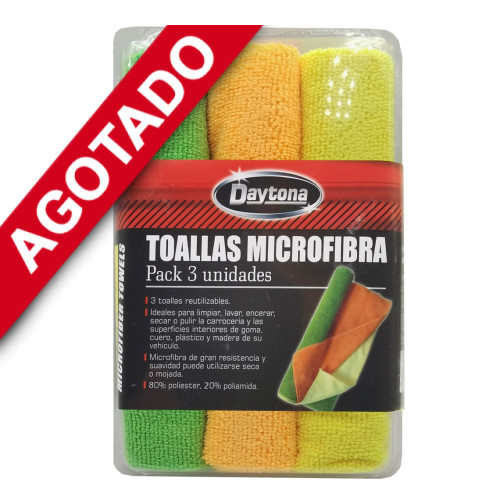 Paños microfibra limpieza 3 unidades 40 x 40 cms