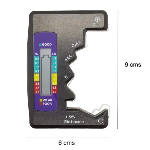 Probador De Pilas Tester 1,5 Volts Y 9 Volts Megalite Ml168