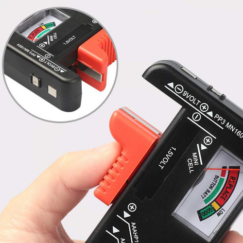 Tester probador pilas de 1.5V hasta 9V aguja