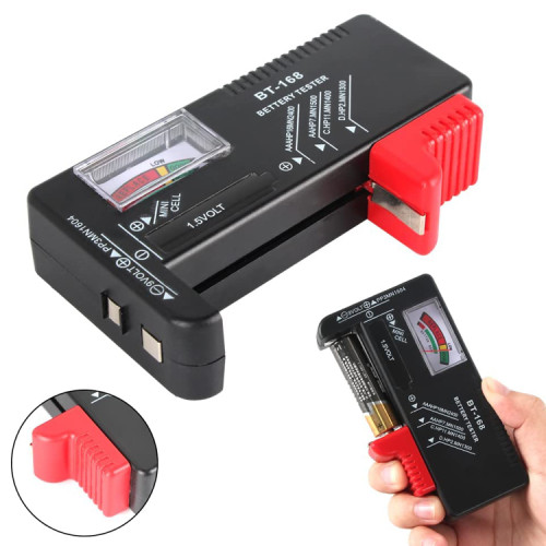 Tester probador pilas de 1.5V hasta 9V aguja