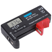 Tester digital mide voltaje de pilas y baterías hasta 9V