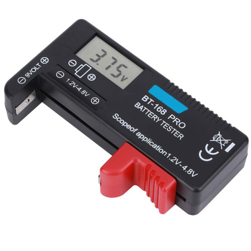 Tester digital mide voltaje de pilas y baterías hasta 9V