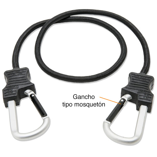Piola cuerda Elasticada Mosquetón gancho Pack 2 Piola cuerda Elasticada Mosquetón gancho Pack 2