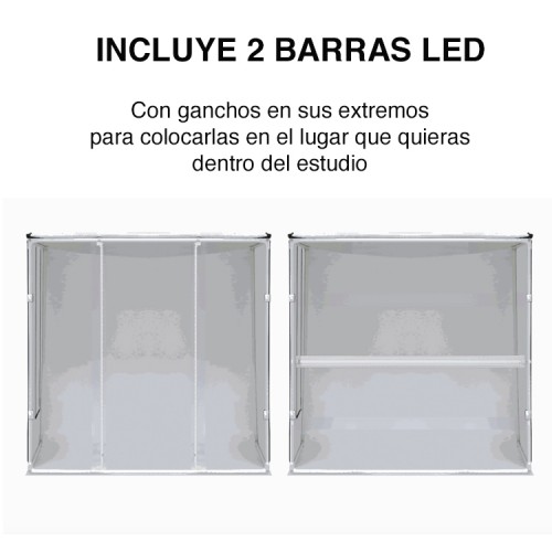 Mini Estudio fotográfico portátil 80 cms Led USB