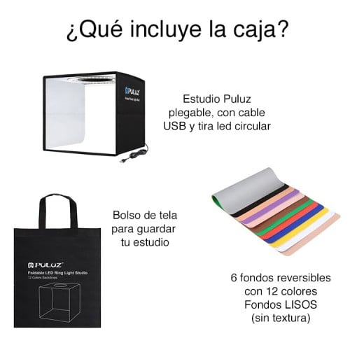 Estudio fotográfico portátil con control de luz versión 2022