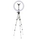 Aro Anillo Luz led tripode iluminación ajustable 33 cms 