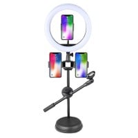 Soporte Stand Micrófono Celular Aro Luz 26 cms