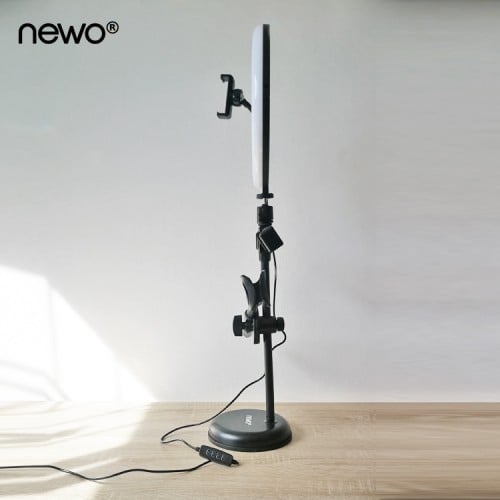 Soporte Stand Micrófono Celular Aro Luz 26 cms