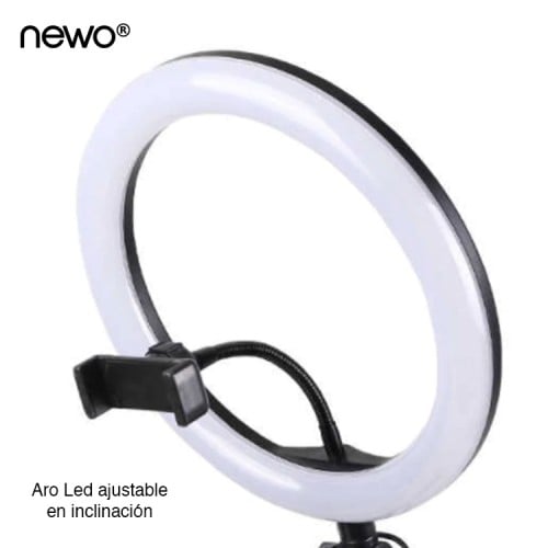 Soporte Stand Micrófono Celular Aro Luz 26 cms