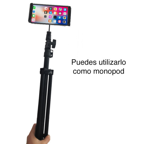 Trípode para celular y tablets hasta 200 cms