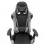 Silla Gamer Gris y Negra Ergonómica con apoya pies 