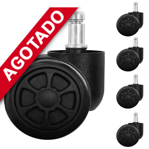 Ruedas para silla Gamer escritorio pack 5 unidades