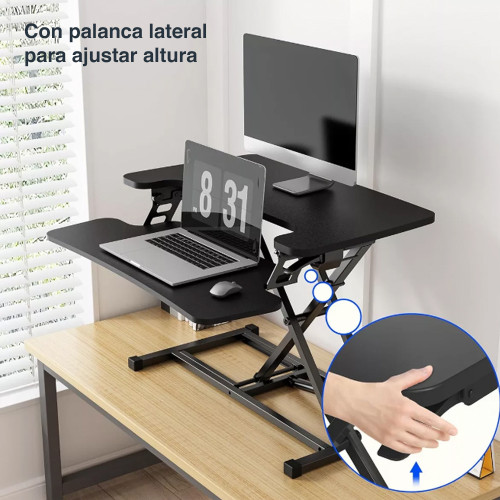 Convertidor escritorio de pie elevador altura ajustable Convertidor escritorio de pie elevador altura ajustable