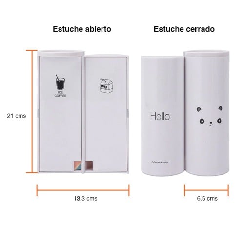 Estuche Lápices Calculadora Espejo Pizarra