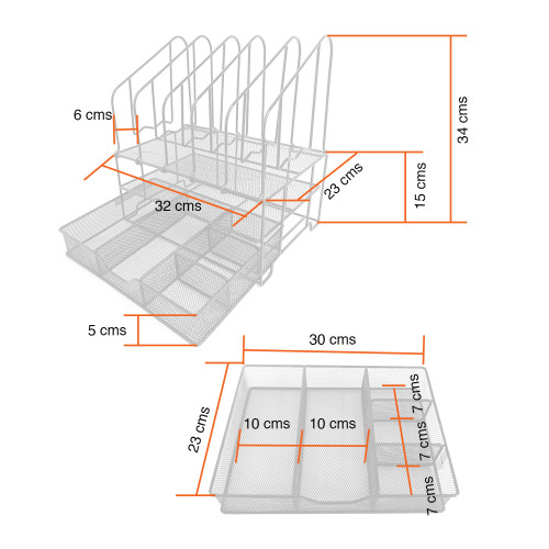 Organizador de cables estante bajo escritorio NW-S79