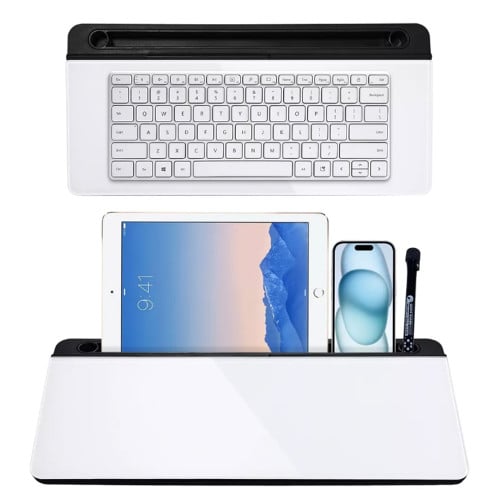 Pizarra de vidrio Escritorio con organizador 40 x 13 cms