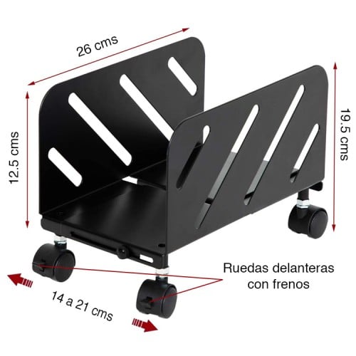 Porta CPU base con ruedas y frenos NW-CPB