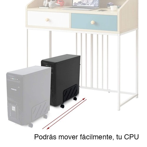 Soporte Porta CPU base con ruedas y frenos