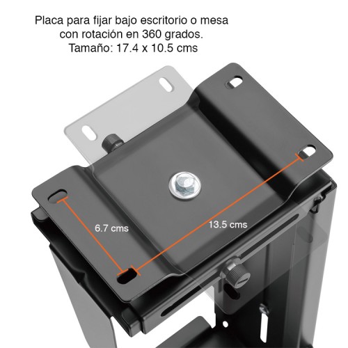 Soporte porta CPU Consola escritorio o muro MVCPB-6