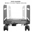 Soporte porta CPU Consola con ruedas ancho ajustable