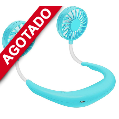 Ventilador de cuello portátil recargable con 3 velocidades