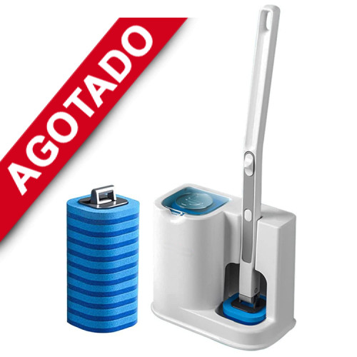 Cepillo limpiador baño WC desechable con 10 repuestos