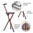 Bastón ortopédico asiento plegable altura ajustable