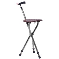 Bastón ortopédico asiento plegable altura ajustable