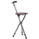 Bastón ortopédico asiento plegable altura ajustable