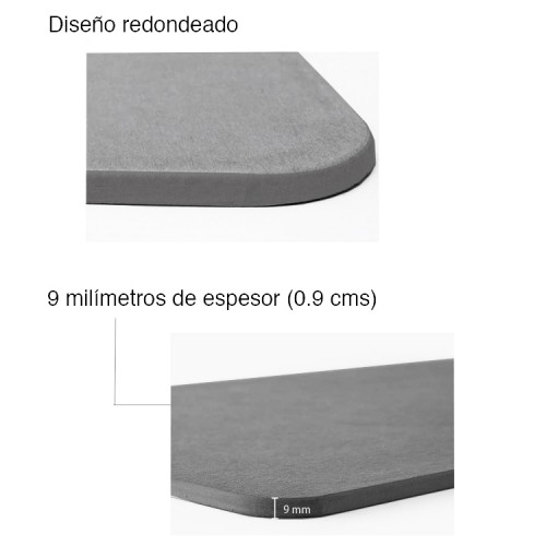 Piso bajada ducha secado ultra rápido Gris oscuro