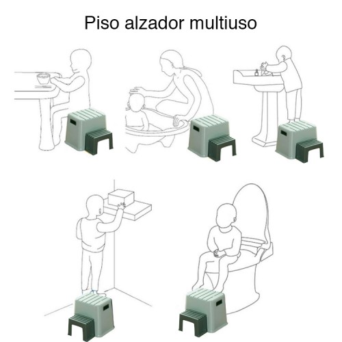 Piso Alzador Niños Multiuso doble escalón 100KG