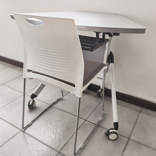 Moderna Mesa Reuniones modular circular 6 sillas plegable
