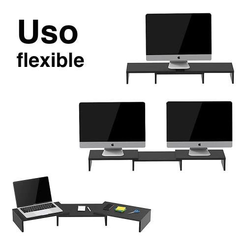 Elevador Alzador base doble monitor ajustable 