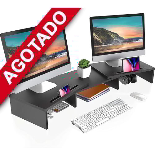 Elevador Alzador base doble monitor ajustable 