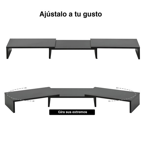 Elevador Alzador base doble monitor ajustable 