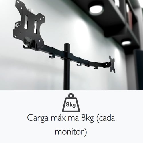 Soporte doble monitor 32 pulgadas escritorio Soporte doble monitor 32 pulgadas escritorio